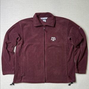 Columbia Texas A&M Burgundy Full-Zip Fleece Jacket